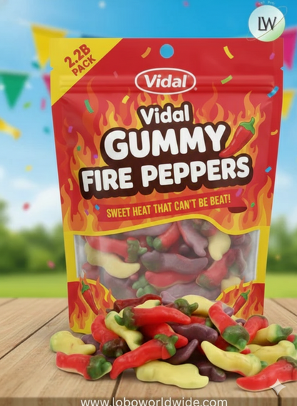 Vidal Gummy Fire Peppers(Various Sizes)