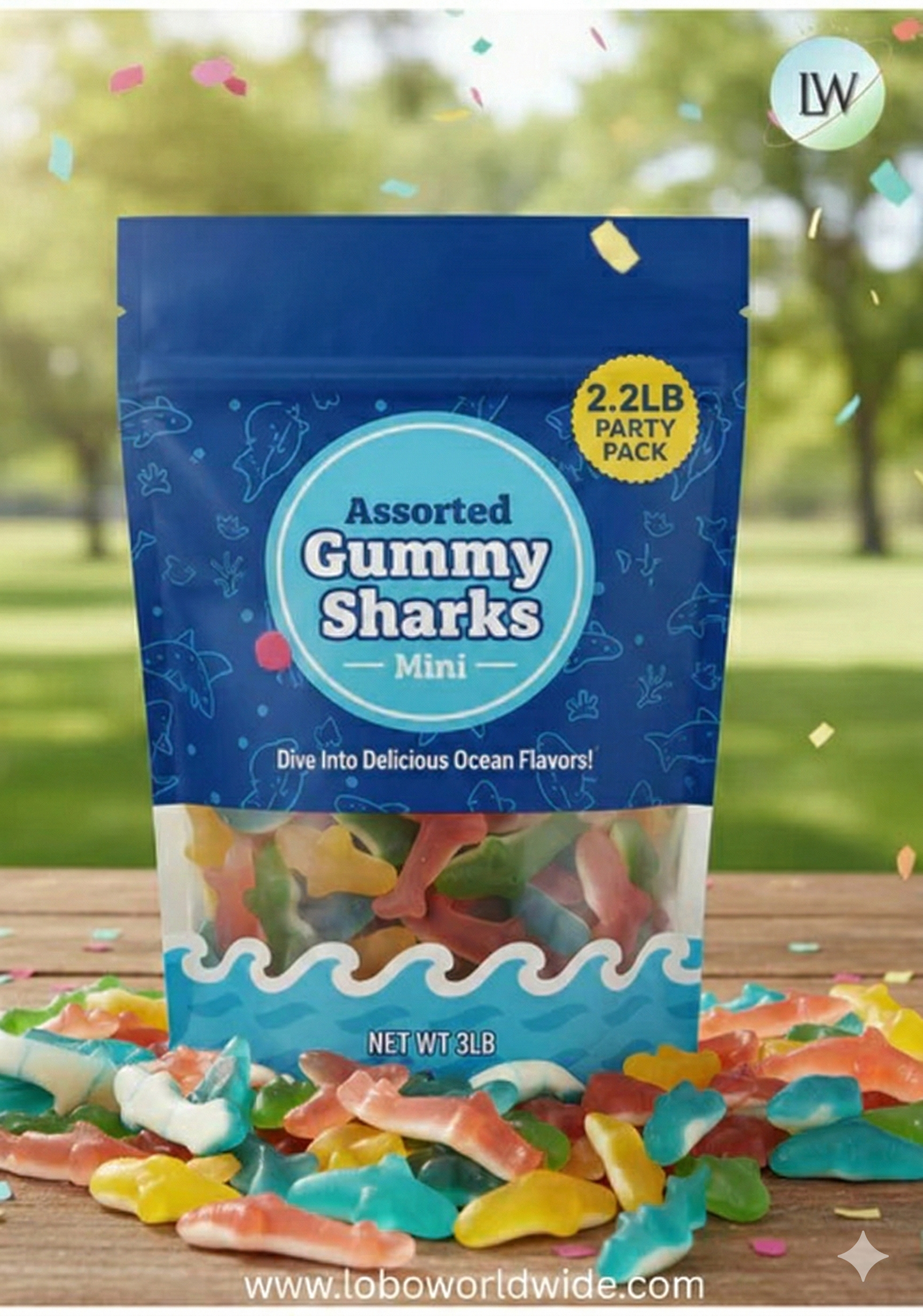 Assorted Gummy Sharks – Mini(Various Sizes)