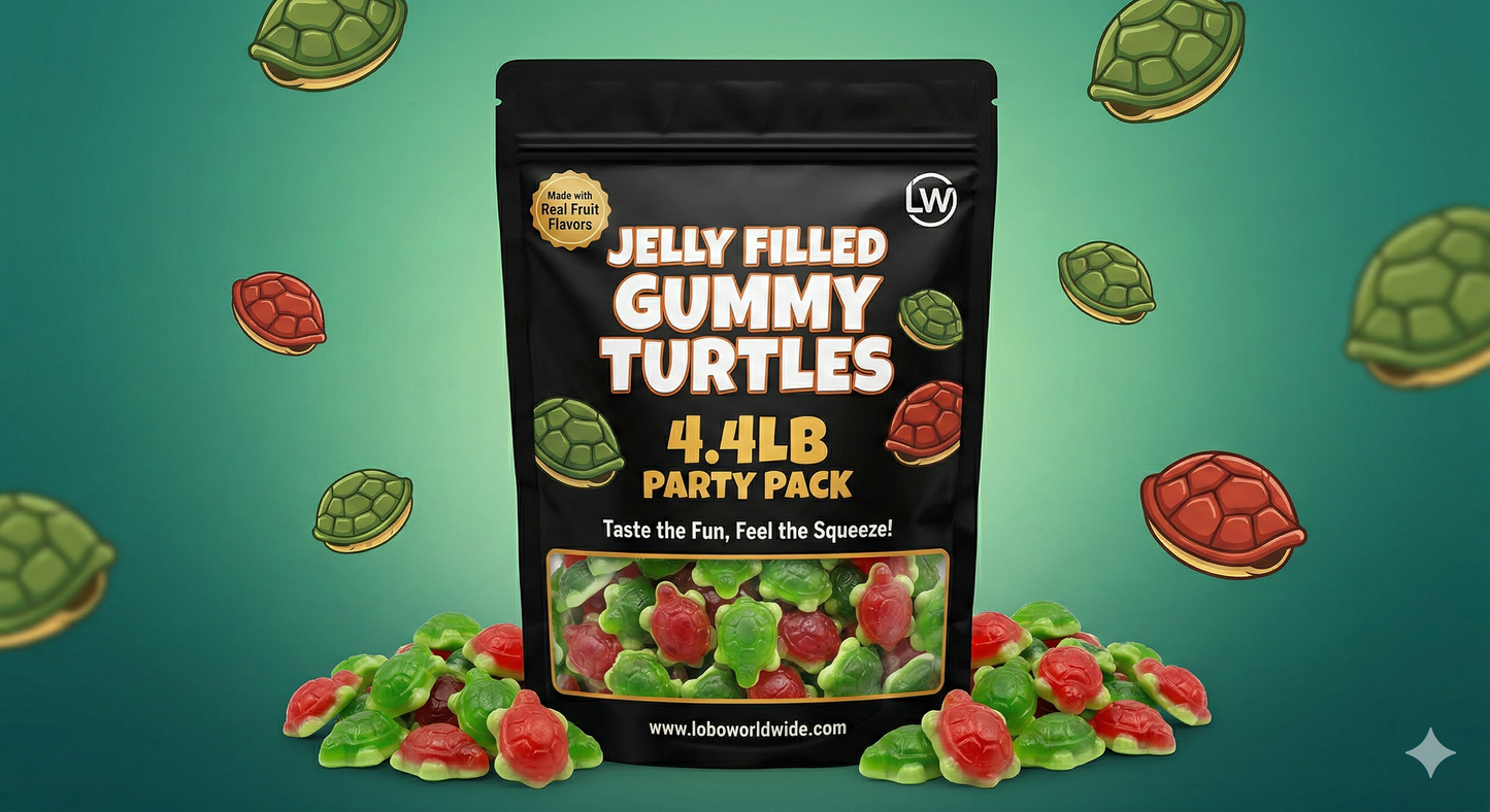 Jelly Filled Gummy Turtles (Various Sizes)