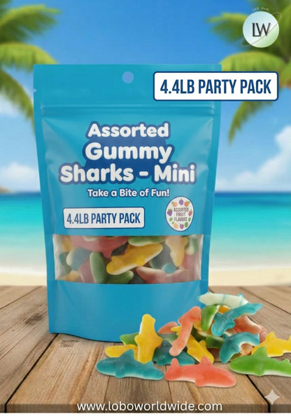 Assorted Gummy Sharks – Mini(Various Sizes)