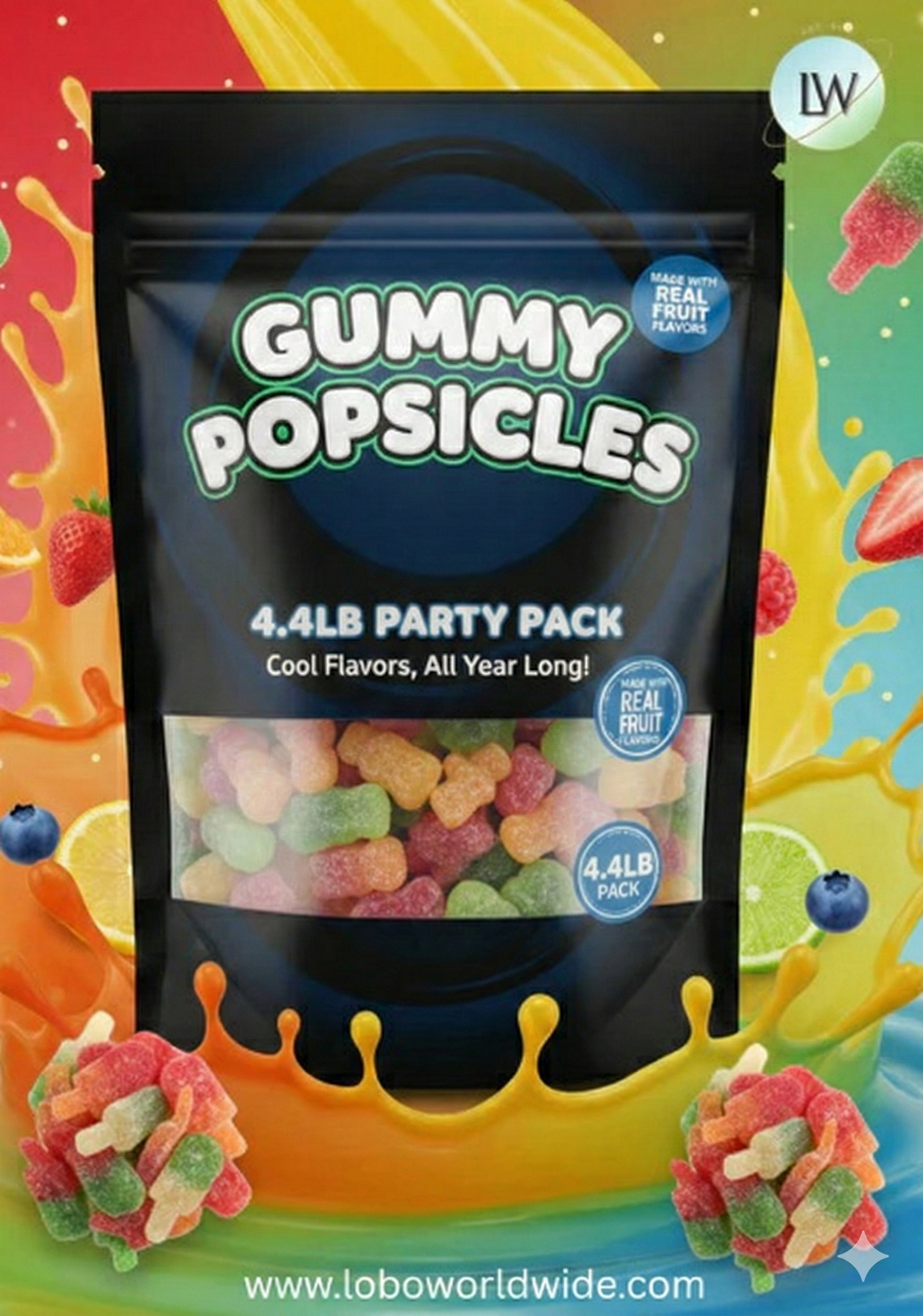 Gummy Popsicles(Various Sizes)