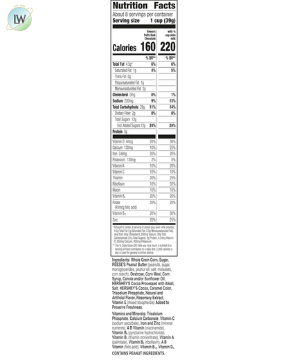 General Mills Reese's Puffs Dark Chocolate Peanut Butter Breakfast Cereal, 11.5 oz.