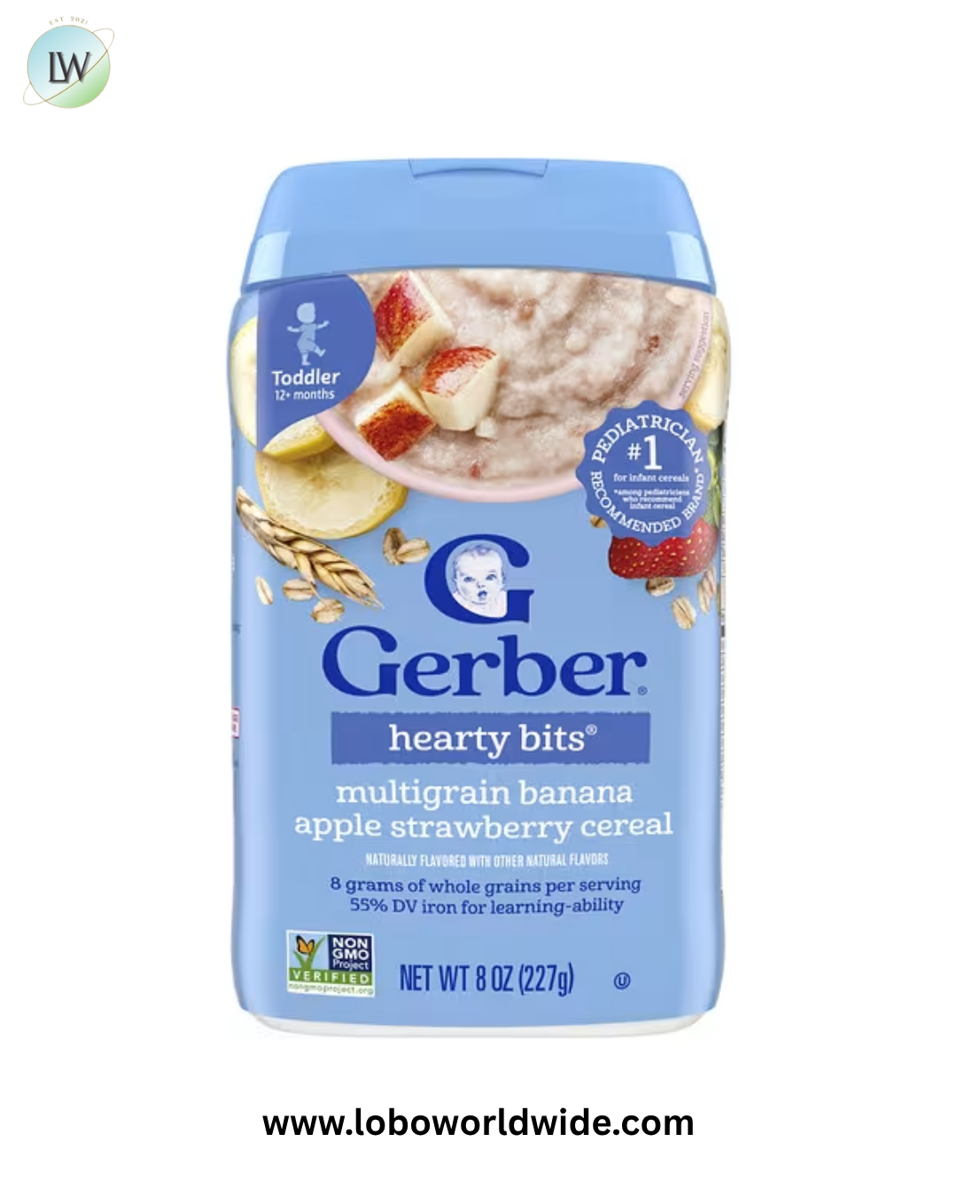 Gerber, Hearty Bits®, MultiGrain Cereal, 12+ Months, Banana, Apple, Strawberry, 8 oz (227 g)