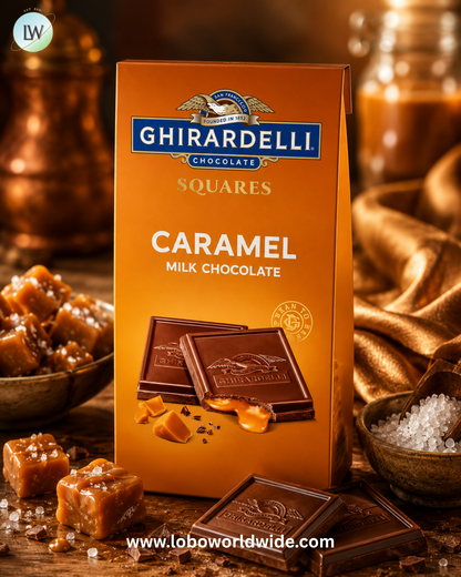 Ghirardelli Caramel Milk Chocolate Squares Bars - 10ct