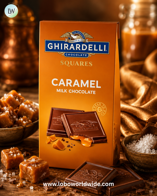 Ghirardelli Caramel Milk Chocolate Squares Bars - 10ct
