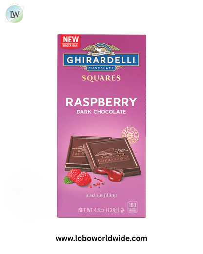 Ghirardelli Dark Chocolate Raspberry Squares Bar Bars - 10ct