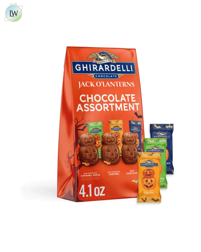 Ghirardelli Milk Chocolate Jack O' Lanterns Chocolate, 4.1 oz. (Various Flavours)