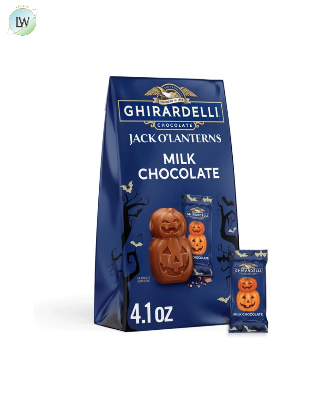 Ghirardelli Milk Chocolate Jack O' Lanterns Chocolate, 4.1 oz. (Various Flavours)