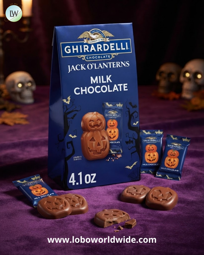 Ghirardelli Milk Chocolate Jack O' Lanterns Chocolate, 4.1 oz. (Various Flavours)