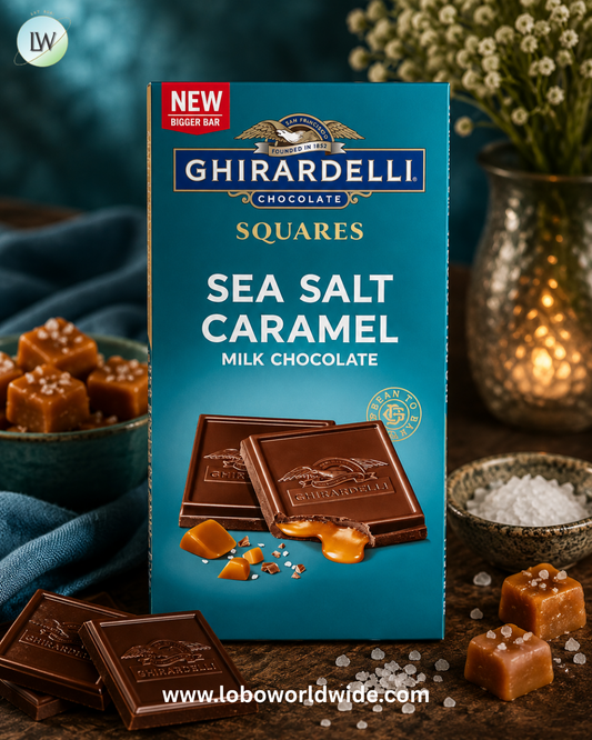 Ghirardelli Milk Chocolate Sea Salt Caramel Squares Bars - 10ct