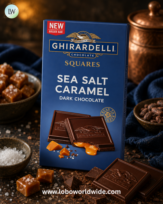 Ghirardelli Squares Dark Chocolate Sea Salt Caramel Bars - 10c