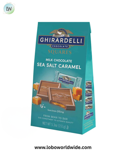 Ghirardelli Squares Sea Salt Carmel Milk Chocolate Bags - 6ct