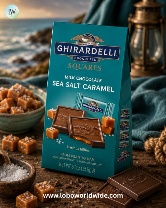 Ghirardelli Squares Sea Salt Carmel Milk Chocolate Bags - 6ct