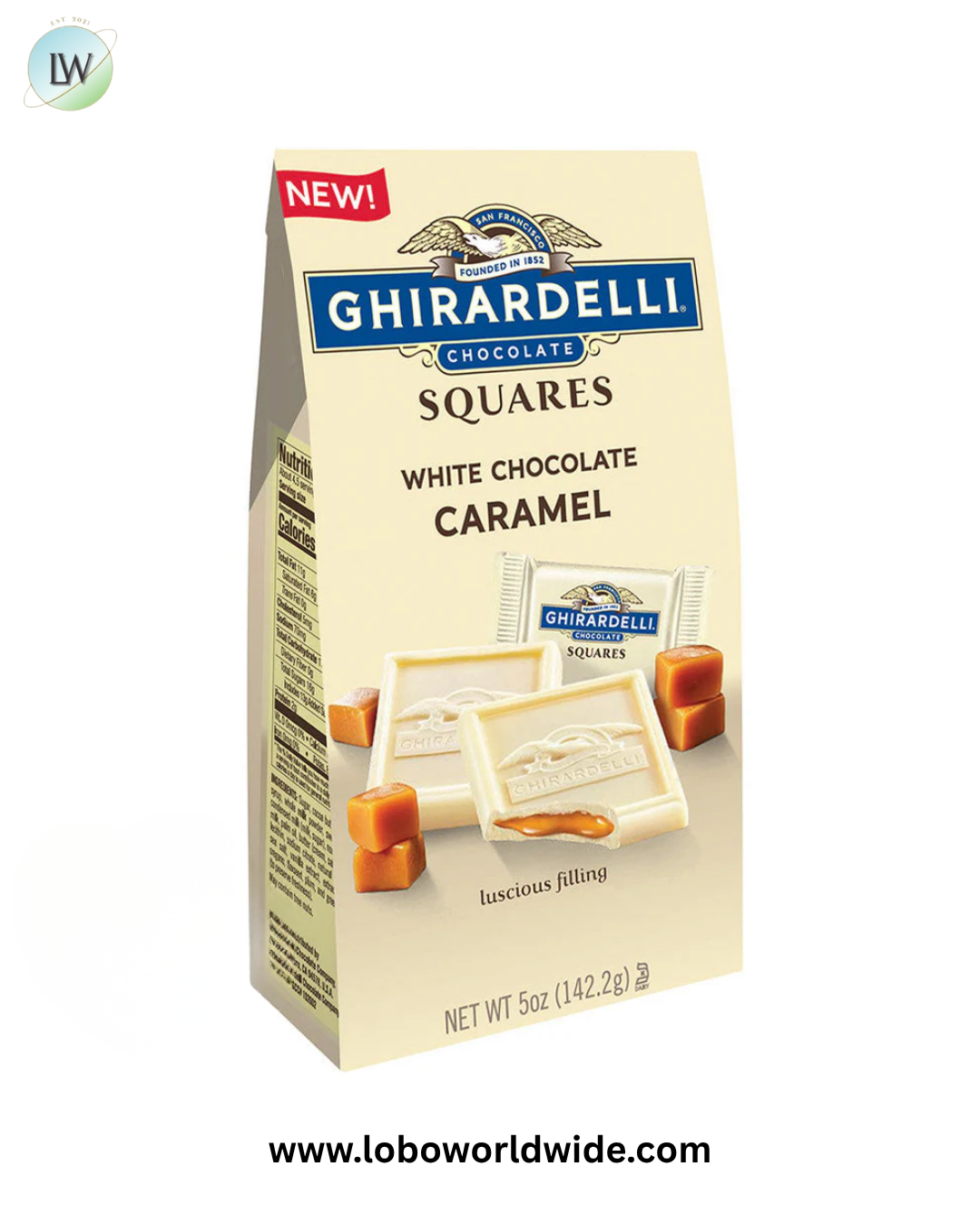 Ghirardelli Squares White Chocolate Caramel Pouches - 6ct