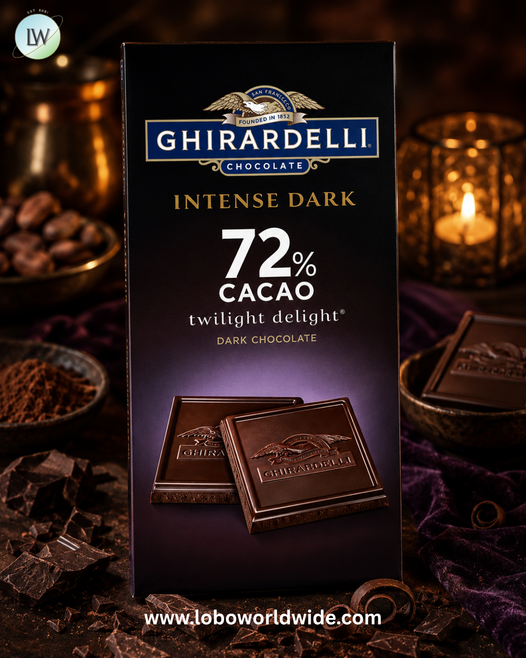 Ghirardelli Intense Dark Chocolate Bars - 12ct