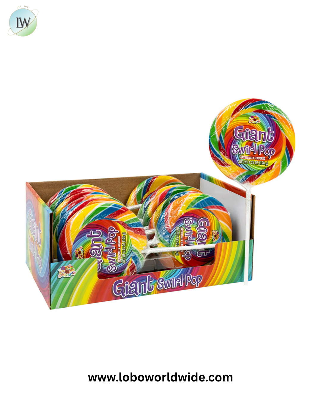 Giant Swirl Pop - 12ct