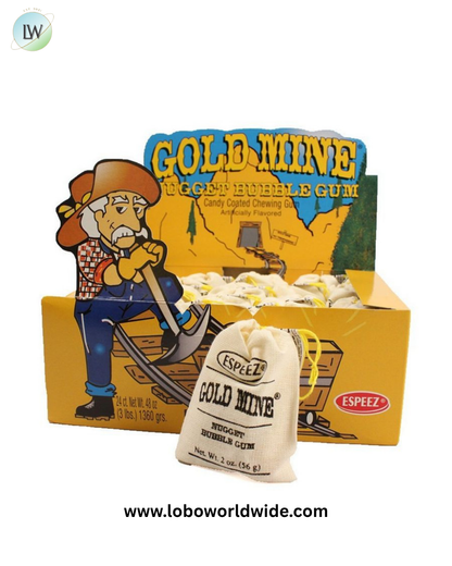 Gold Mine Nuggets Bubble Gum 24 Pack