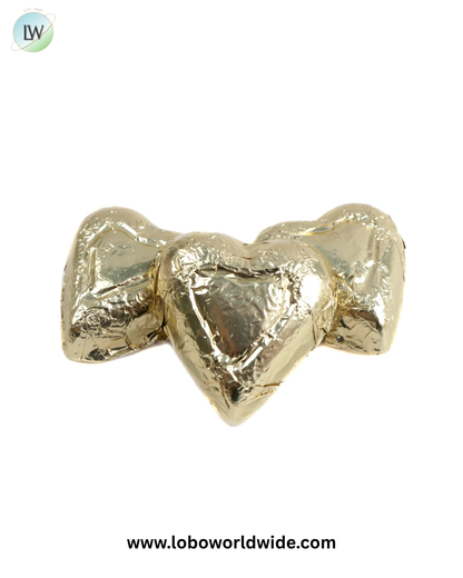 Gold Mini Chocolate Hearts