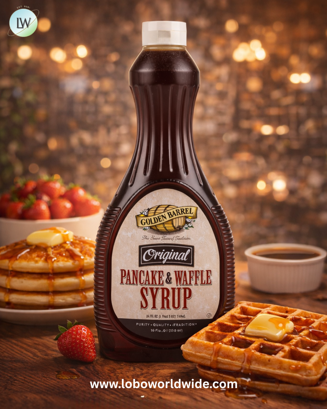 Golden Barrel Classic Pancake and Waffle Syrup 24 fl. oz. Bottle