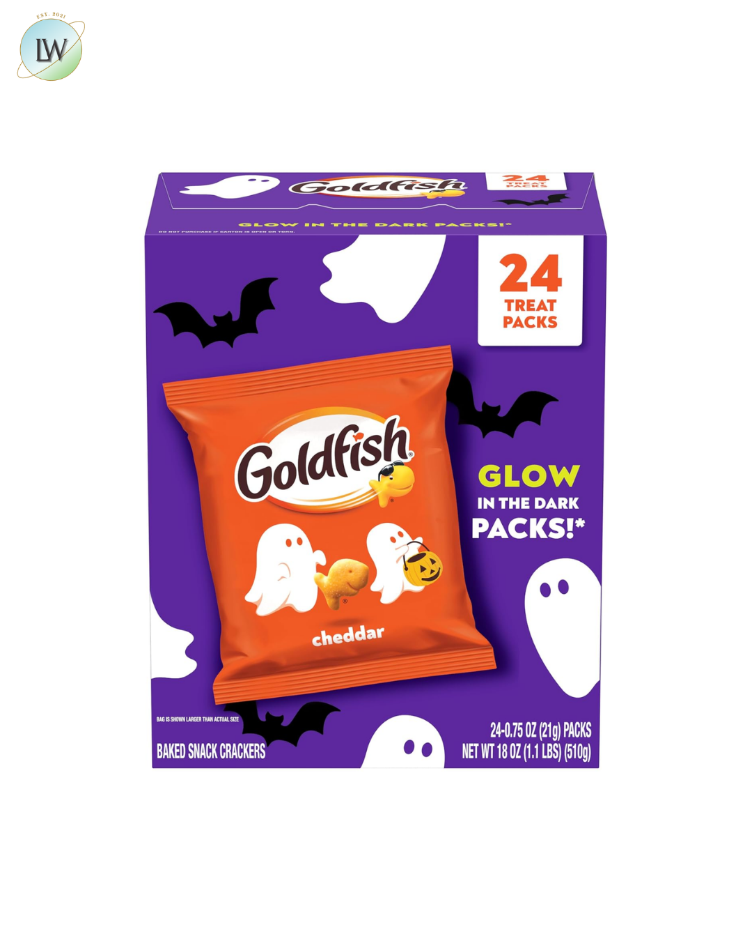 Goldfish Halloween Cheddar Cheese Crackers, 0.75 oz, 24 pk.
