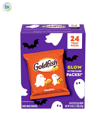 Goldfish Halloween Cheddar Cheese Crackers, 0.75 oz, 24 pk.