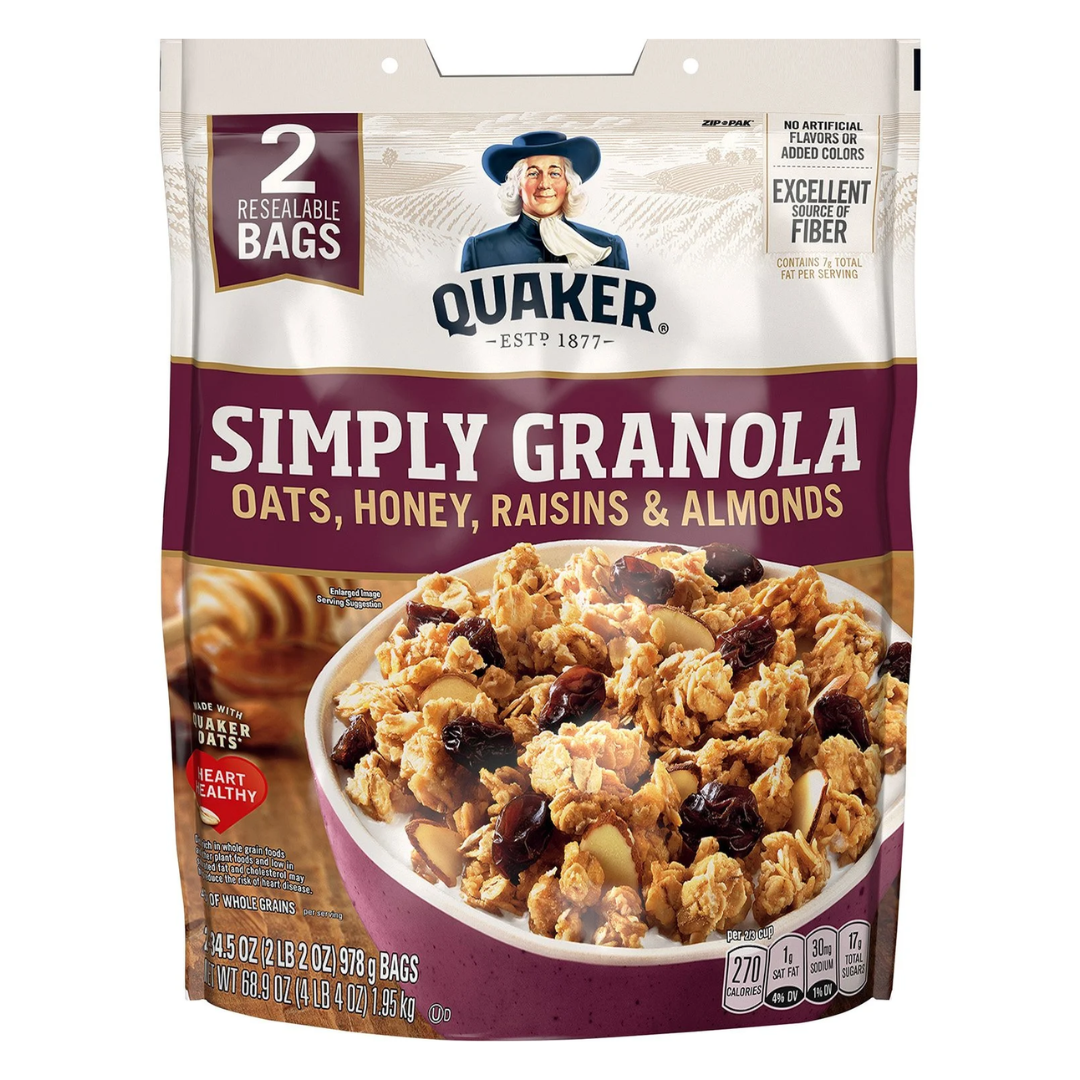 Quaker Simply Granola, 34.5 oz., 2 pk.