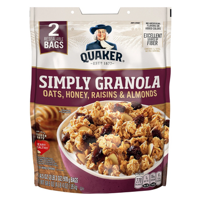 Quaker Simply Granola, 34.5 oz., 2 pk.
