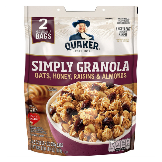 Quaker Simply Granola, 34.5 oz., 2 pk.