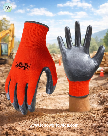 Grease Monkey Nitrile-Coated Work Gloves (15 pk.) Large