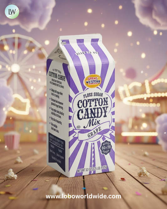 Great Western 1/2 Gallon Carton Purple Grape Cotton Candy Floss Sugar