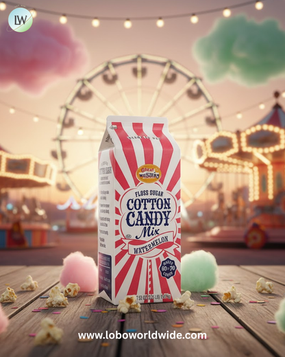 Great Western 1/2 Gallon Carton Watermelon Cotton Candy Floss Sugar