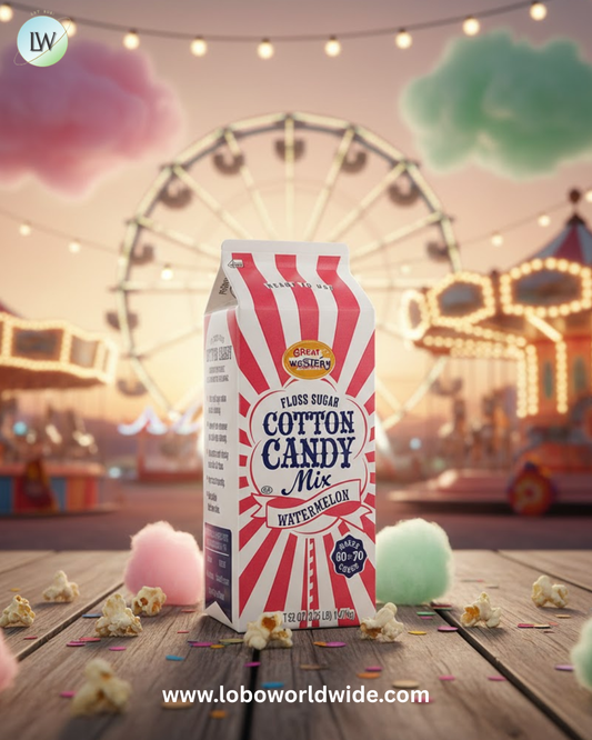 Great Western 1/2 Gallon Carton Watermelon Cotton Candy Floss Sugar