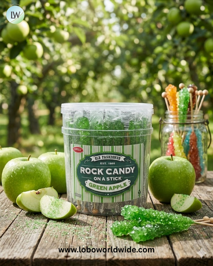 Rock Candy Crystal Sticks Cherry - 36ct Tubs