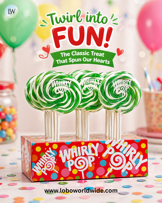Green Whirly Pops - 24ct Displays