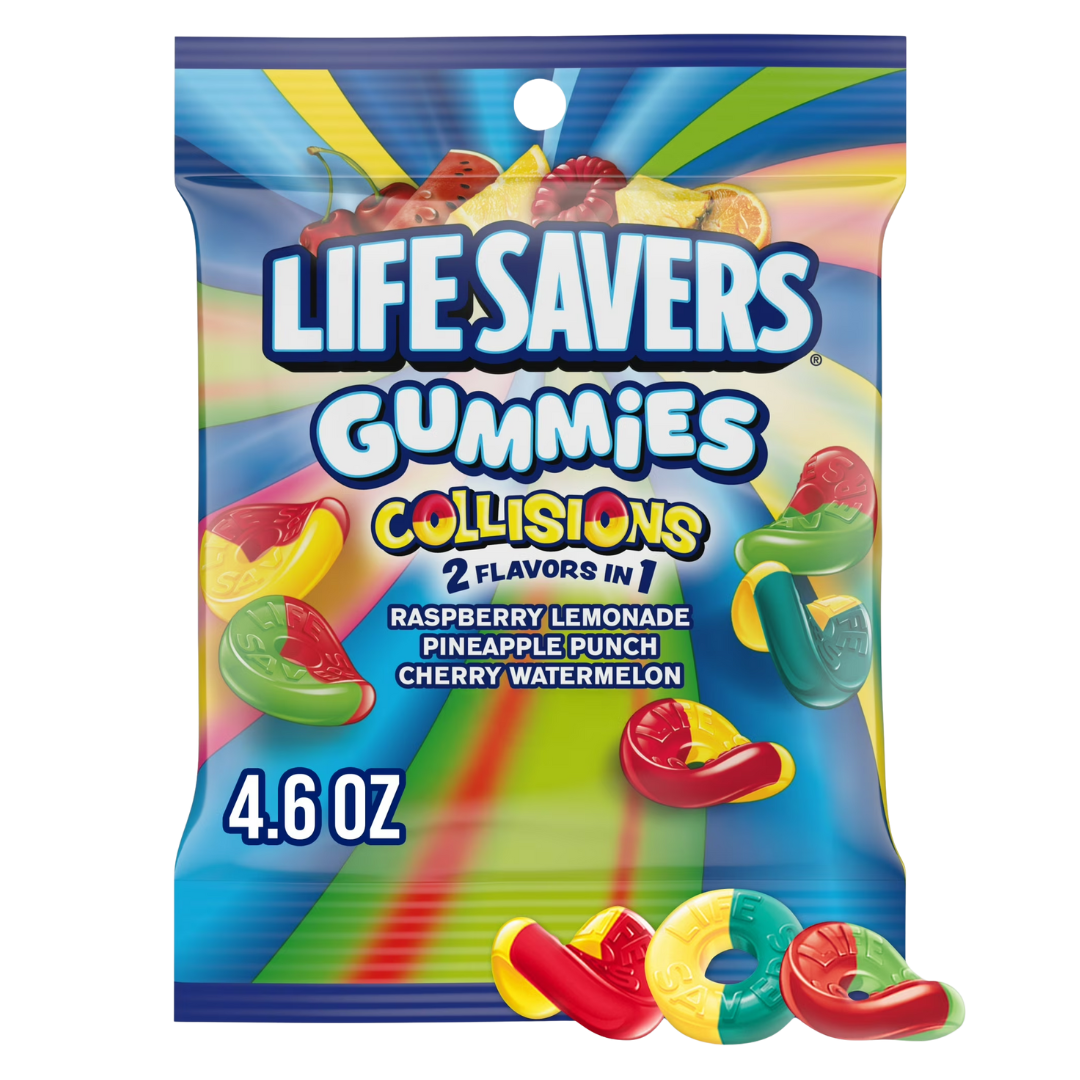 Life Savers Gummies Collisions Gummy Candy Fruit Mix - 4.6 oz (4 Pack)