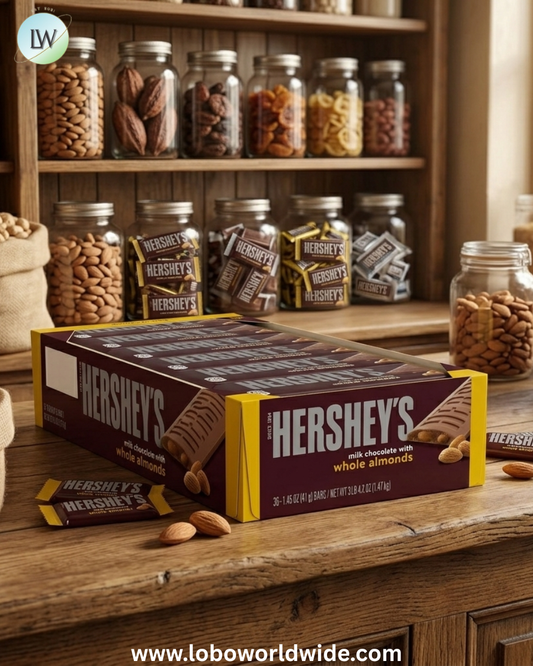 HERSHEY'S Milk Chocolate with Whole Almonds Candy Bars, Full Size, 1.45 oz., 36 pk.