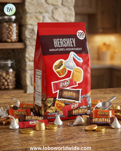 HERSHEY'S Minis Variety Pack Chocolate Candy, 220 pcs.