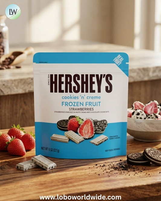 HERSHEY'S Strawberries in Cookies ‘N’ Creme, 8 oz (Frozen)