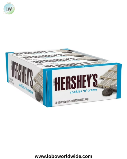 HERSHEY'S Cookies 'n' Creme Candy Bars, Full Size, 1.55 oz., 36 pk.