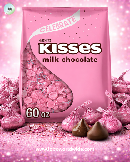 HERSHEY'S KISSES Milk Chocolate Candy Bulk Bag, 60 oz