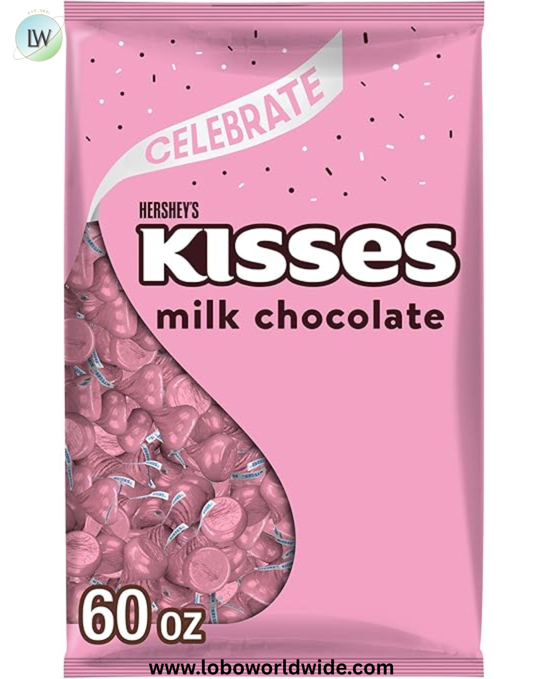 HERSHEY'S KISSES Milk Chocolate Candy Bulk Bag, 60 oz