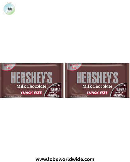 HERSHEY'S Milk Chocolate Snack Size, Candy Jumbo Bag, 19.8 oz