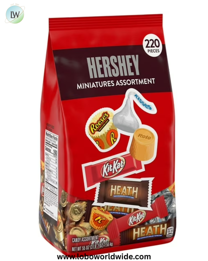 HERSHEY'S Minis Variety Pack Chocolate Candy, 220 pcs.