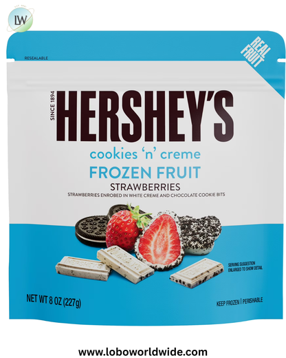 HERSHEY'S Strawberries in Cookies ‘N’ Creme, 8 oz (Frozen)