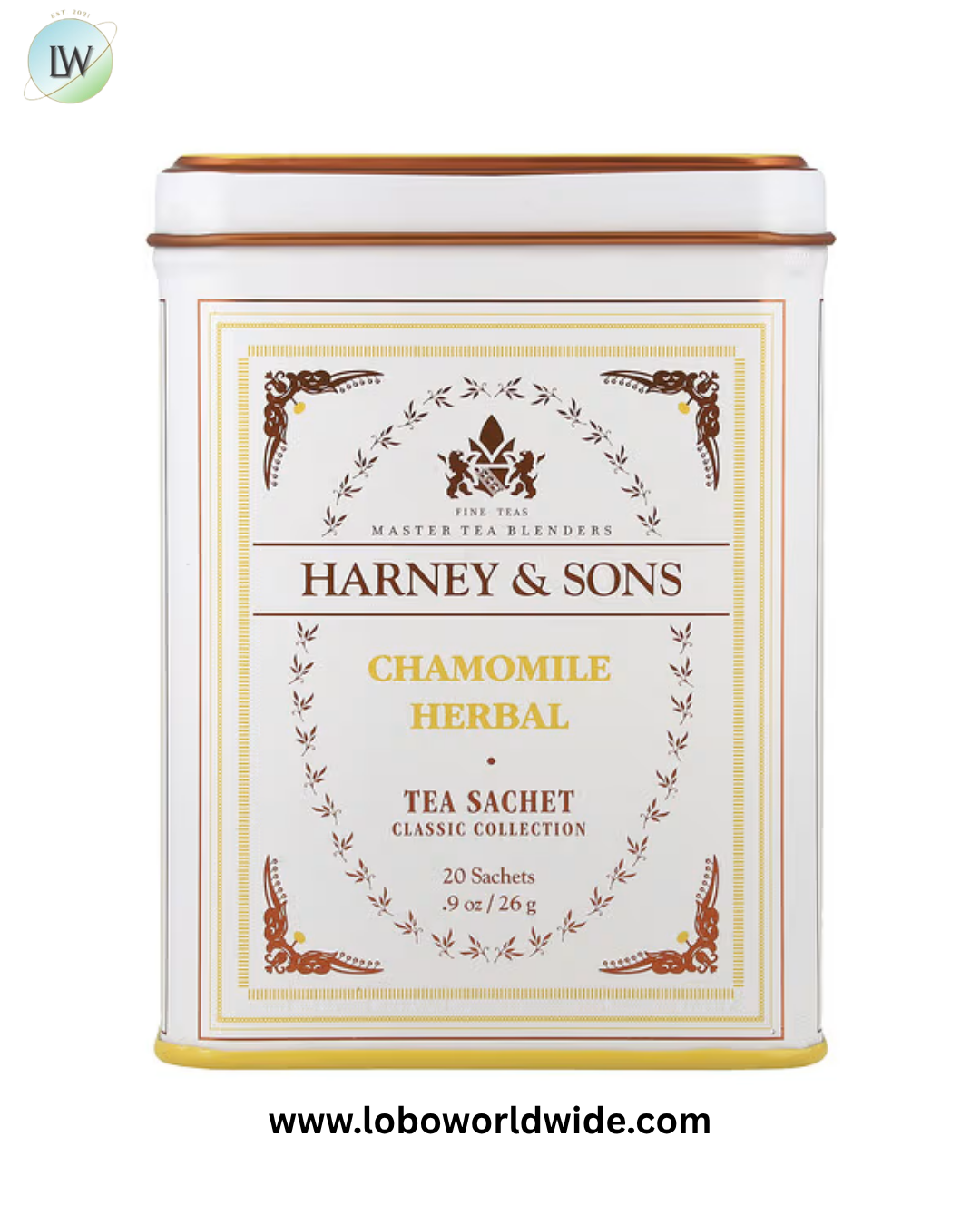 Harney & Sons, Classic Collection, Chamomile Herbal, 20 Sachets, 0.9 oz (26 g)