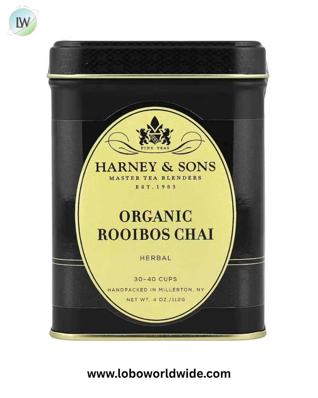 Harney & Sons, Herbal Tea, Organic Rooibos Chai, Caffeine Free, 4 oz (112 g)