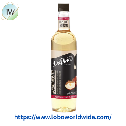 DaVinci Gourmet All-Natural Turkish Hazelnut Flavoring Syrup 750 mL