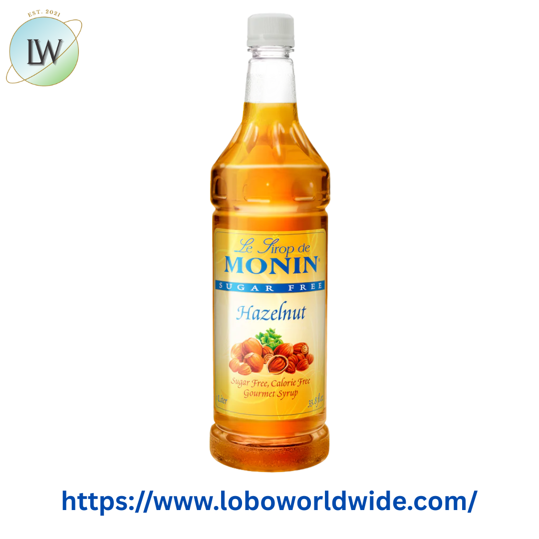 Monin Sugar Free Hazelnut Flavoring Syrup 1 Liter