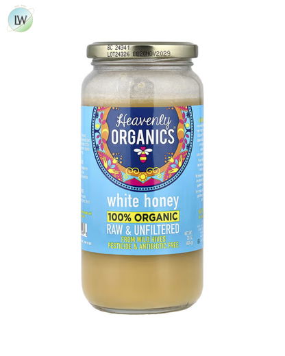 Heavenly Organics, 100% Organic White Honey, Raw & Unfiltered, 22 oz (624 g)