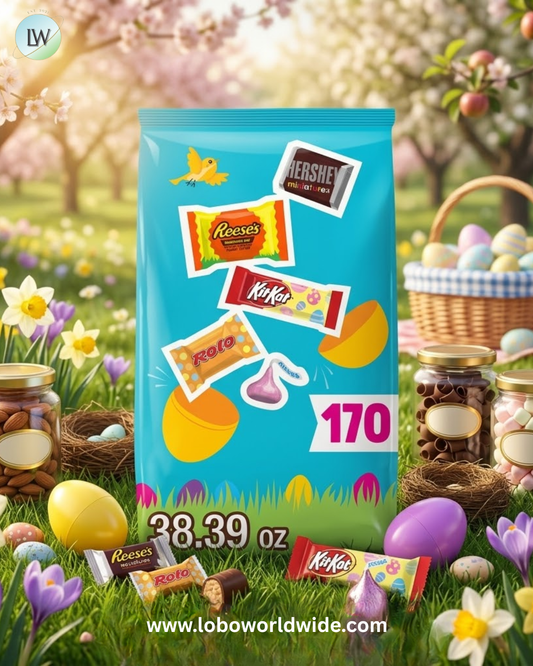 Hershey Assorted Chocolate Easter Candy, Bulk Bag 38.39 oz, 170 Pieces